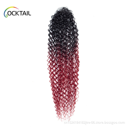 private label heat resistant long curly synthetic hair weft weavon bundles suppliers, protein fiber highlighted hair bundles